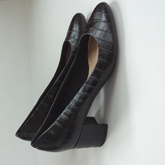 Easy Spirit Evolve Robin Crocodile Print Chunky Block Pump 10M Black - Picture 2 of 16